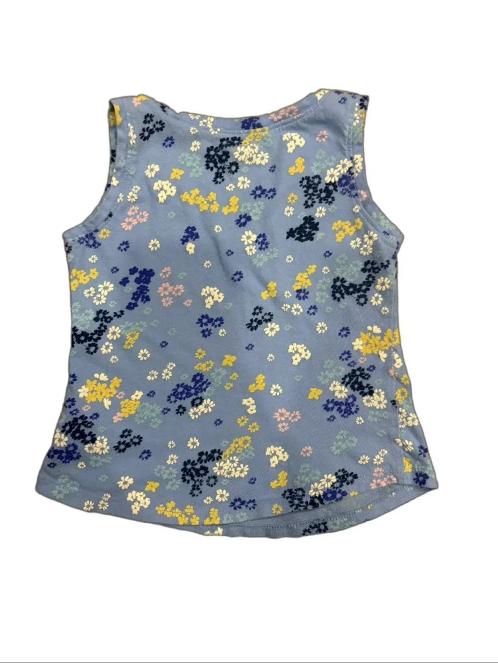 Old Navy Toddler Girls Blue Floral Sleeveless Tank Top (4T)
